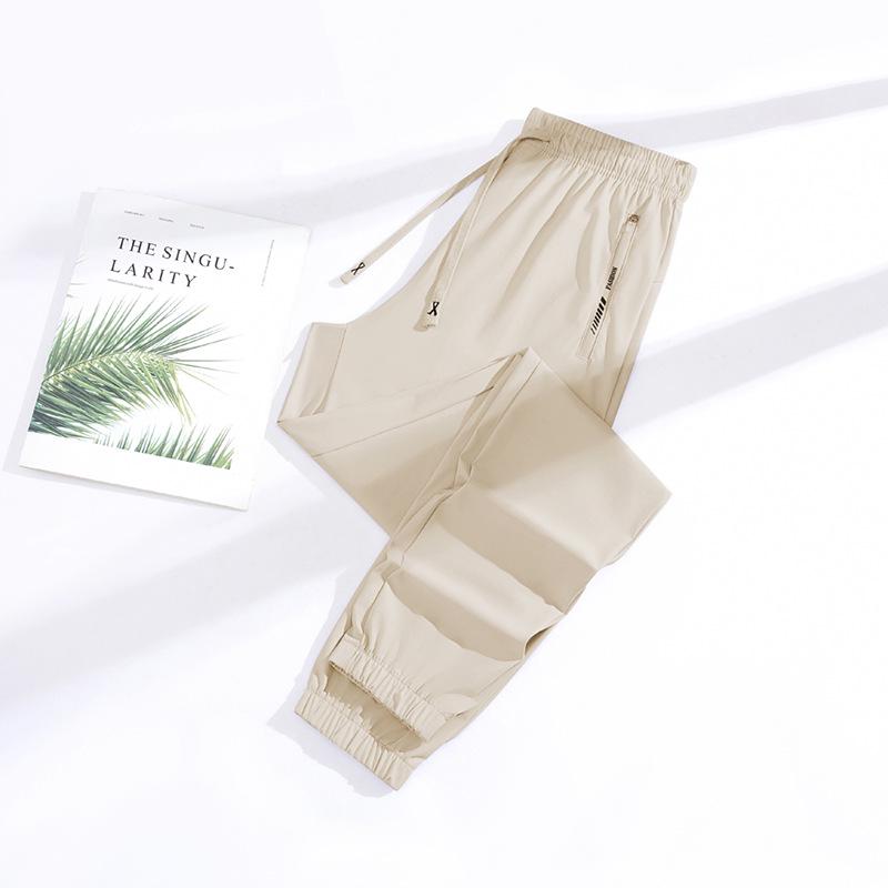 Unisex Ice Silk Sun Protection Quick-Dry Slim Wide-Leg Summer Pants