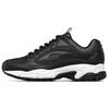 Stamina Men Black Low Top Dad Shoes Synthetic Leather Lace Up 51917-BLK