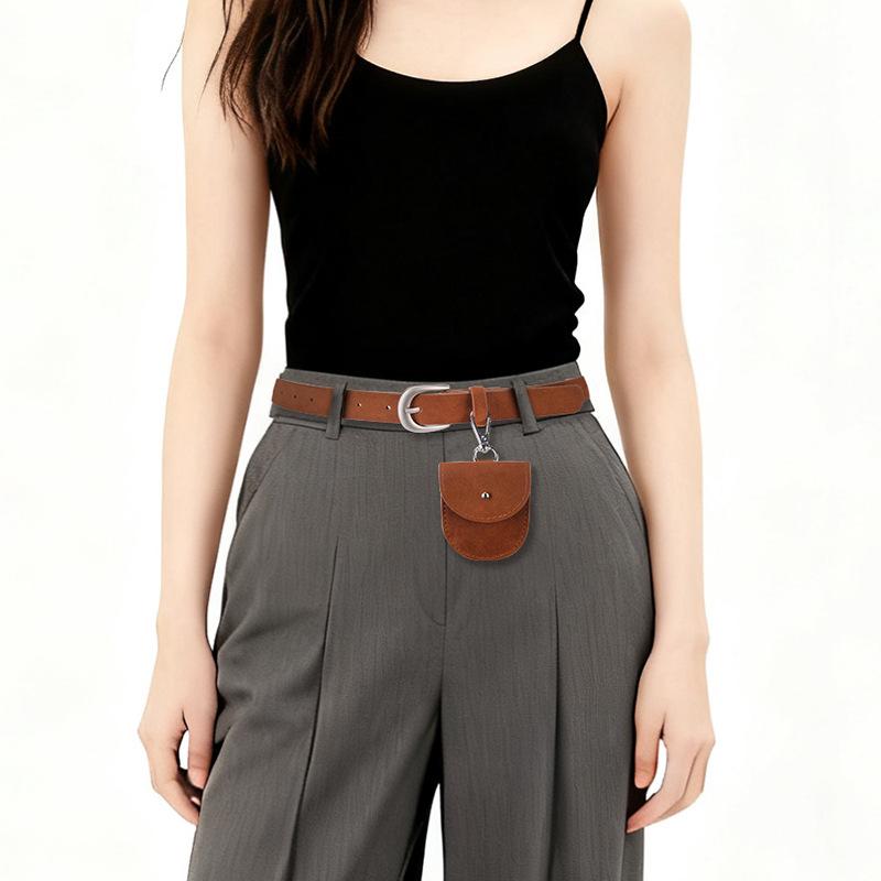 2025 Retro Faux Suede Plush Waist Bag Belt – High-End Decorative Leather Belt for Women, Perfect for Jeans & Skirts