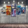 Modular Canvas Paintings Wall Art 5 Pcs Anime Demon Giyu Tomioka Posters Prints Modern Pictures Living Room No Frame Home Decor