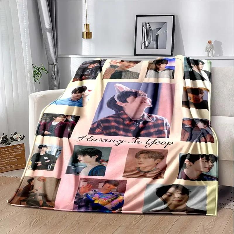 

True Beauty Series Hwang in Youp Cha EunWoo Art Pattern Blanket Star Flannel Warm Throw Sofa Bed Travel Picnic Blanket Girl Gift 80x120cm