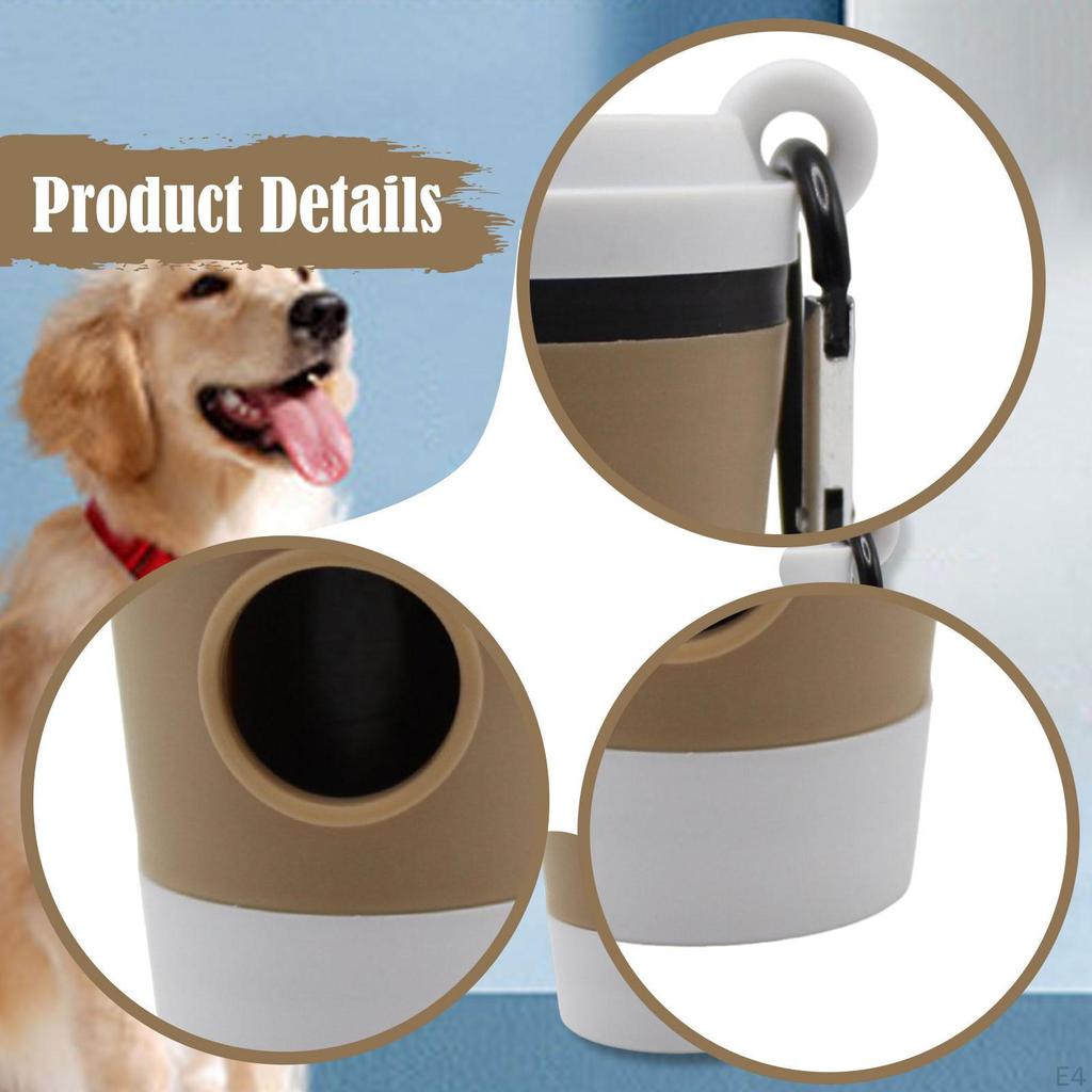Coffee Cup Shape Dog Waste Bag Dispenser 3.2×2inch Accessory with Clip Versatile