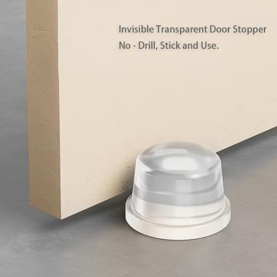 3/5 pièces Butoirs de porte transparents sans perçage - Adhésif puissant, à décoller et à coller, Silicone hautement élastique pour une anti-collision silencieuse