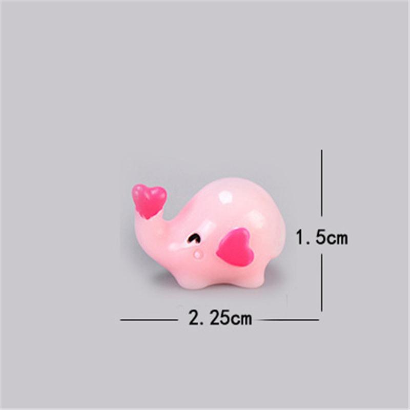 

Mini Elephant Resin Diy Figures Garden Ornament Home Micro Decoration Craft рожевий