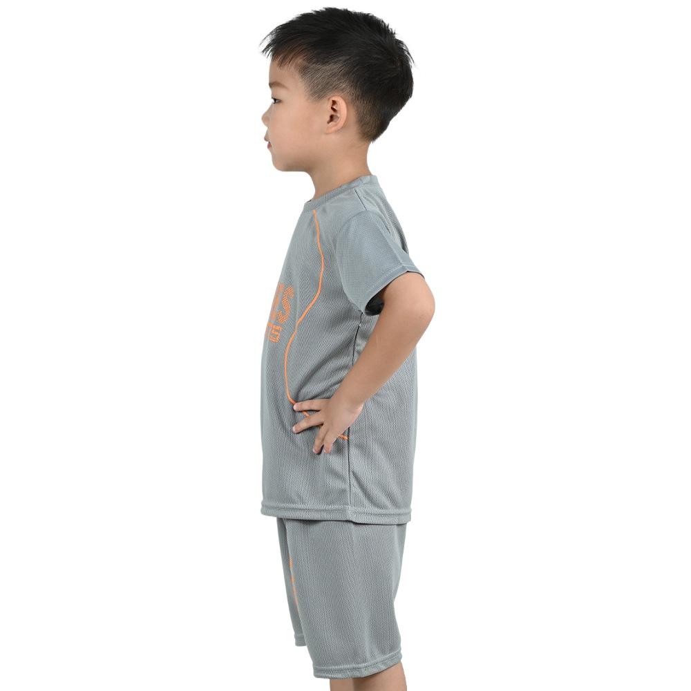 Boys Quick Dry T-Shirt Shorts Set Children Summer Athletic Breathable Running Suit 2-Piece Lightweight Sweat Comfortable