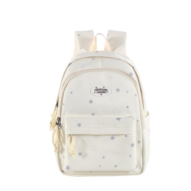 Star Print Student Schoolbag Large Capacity Women's Backpack