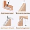 6 PCS Heavy-Duty 360° Rotating Concealed Hinges, Stainless Steel Flush-Mounted Fittings for Cabinets & Doors