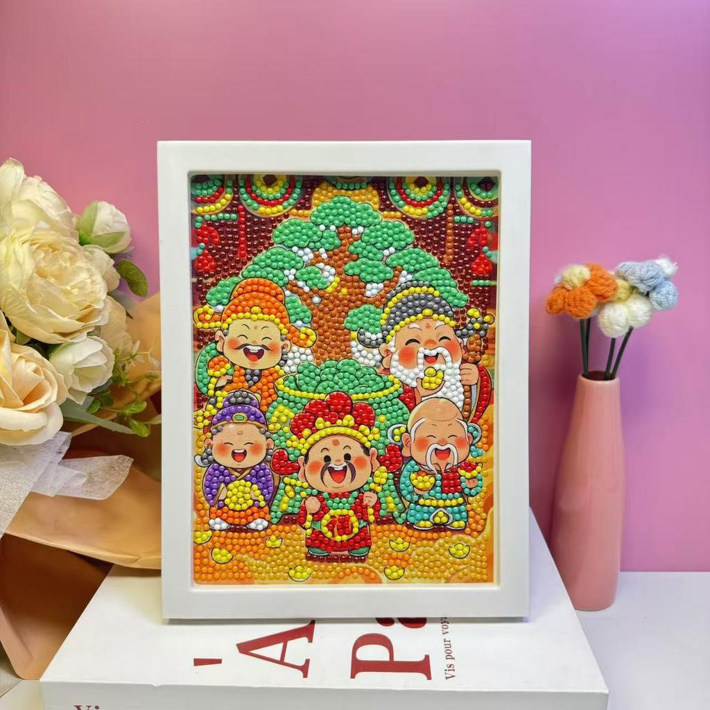 Children'S Diamond Painting Framed Handmade Diy Material Bag Sanrio Diamond Paste Painting Concentration Toy