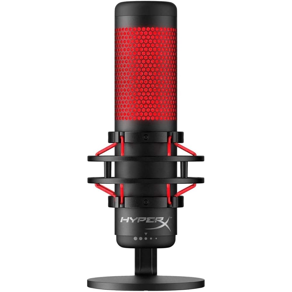 HyperX QuadCast Standalone Microphone for Streamers Content Creators Gamers Compatible with PC PS4 2-Year Warranty