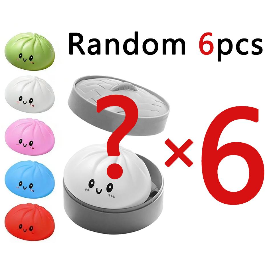 1-12Pcs Colorful Dumpling Slow Rebound Soft Pinch Decompression Kawaii Squeeze Office Desk Decor Home Office Desktop Ornaments