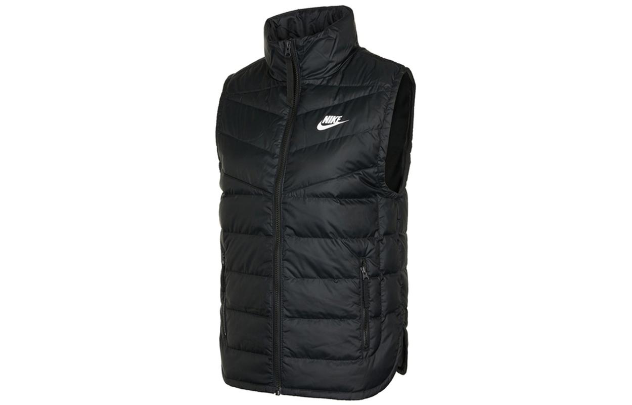 Nike Down Vests Women s Black Stand Collar Moderate Urban Techwear DH4078-010 S