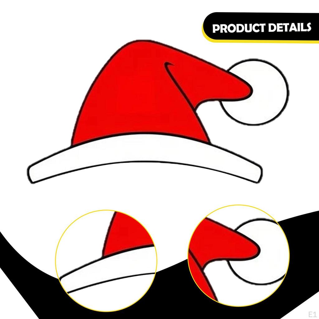 Santa Hat Christmas Sticker Festive Paper Decor,Decoration Holiday Scrapbook Decal Car for