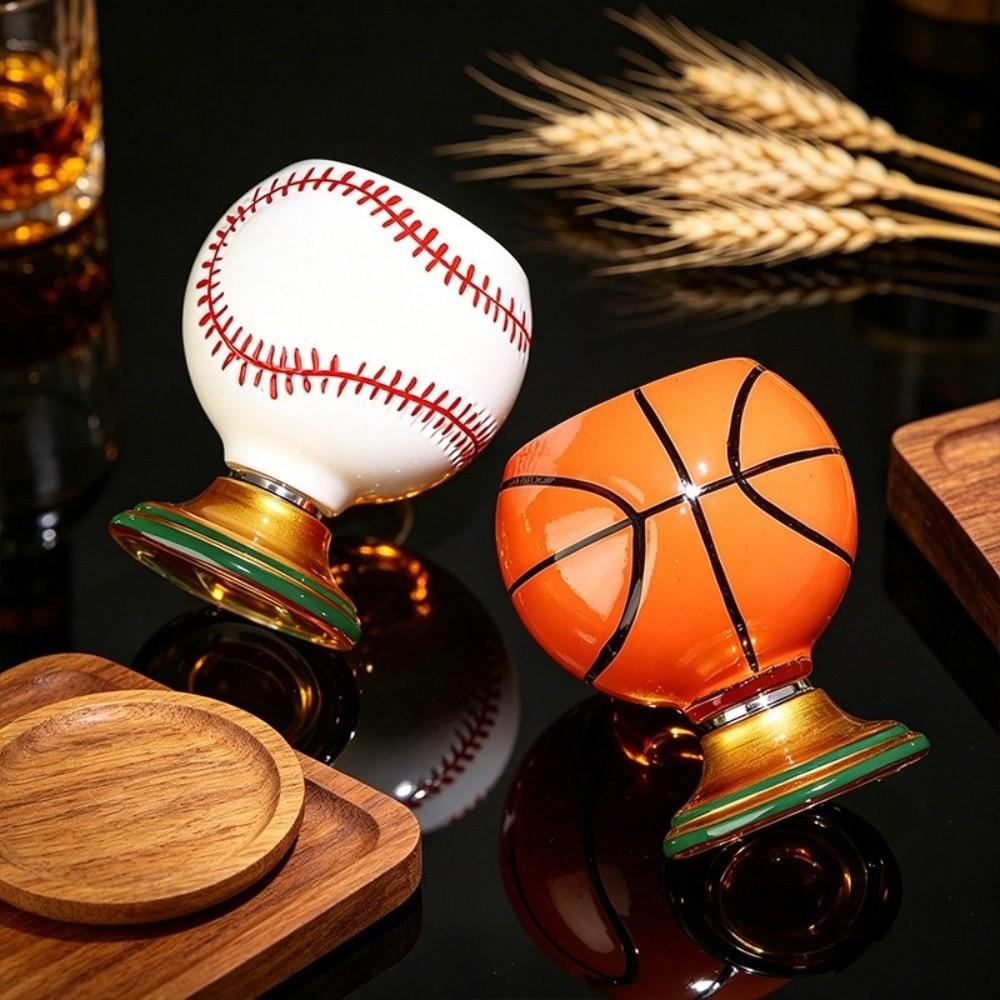 Rotating Base Spinning Sports Ball Whiskey Glass Drink Ware Beer Tumbler Gift  Birthday Gift