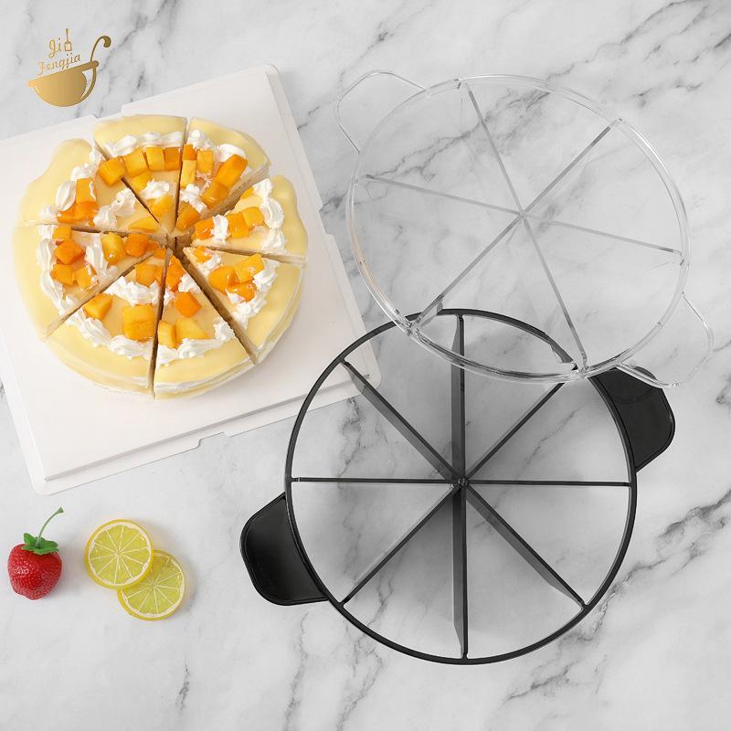Trancheuse à gâteau Diviseur à gâteau Coupe-cercle Coupeur à gâteau mille-feuilles 6/8 Portions Égales Outil de cuisson pour gâteau Pâtisserie Boulangerie Restaurant