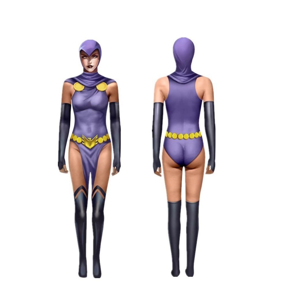 Teen Titans Raven Halloween Stage Costume With 3d Digital Print For Cosplay Events