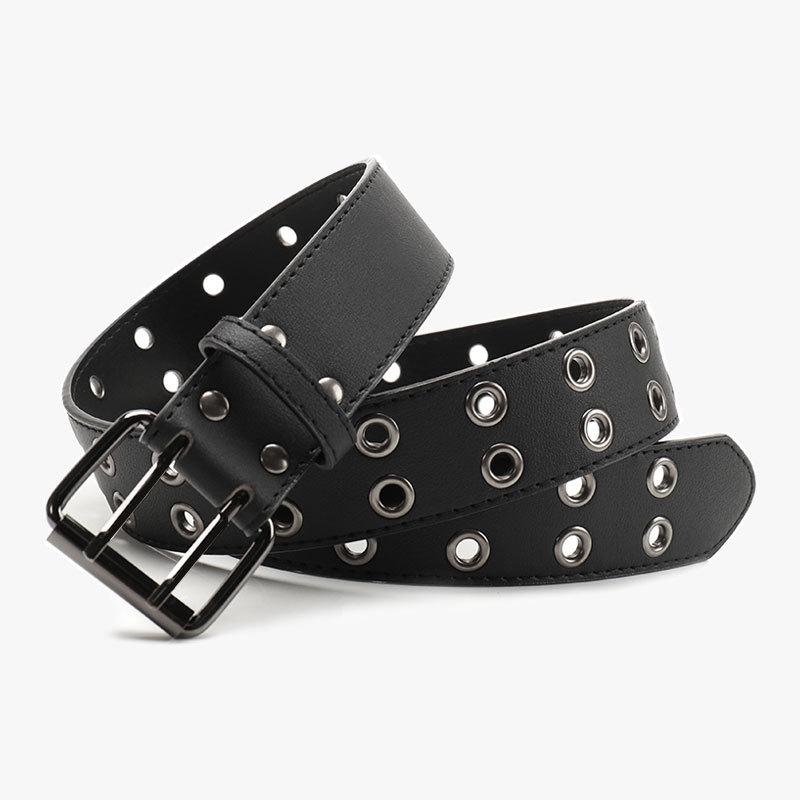 Hot Girl Belt, Male and Female Punk Style, No Punching, Double Row Corn Belt, Women's Versatile Jeans Dress Strap