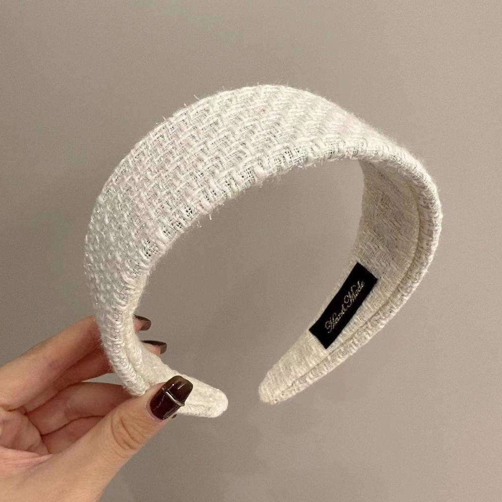 Korean Retro Plaid High Top Fashion Headband & Versatile Hair Clip 2025