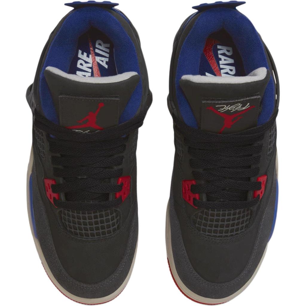 Air Jordan 4 Retro GS Rare Air Black Fire Red Deep Royal Blue IB4171-003