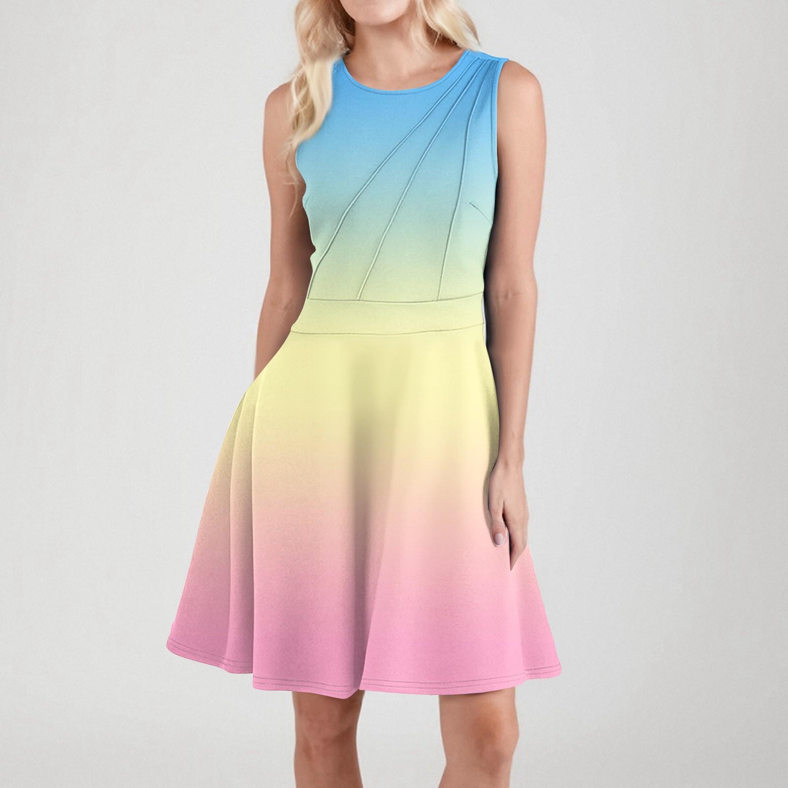 

Женская летняя безрукавка повседневная облегающая жилетка с принтом пляжная свободная юбка-трапеция от солнца XXXL жёлтый