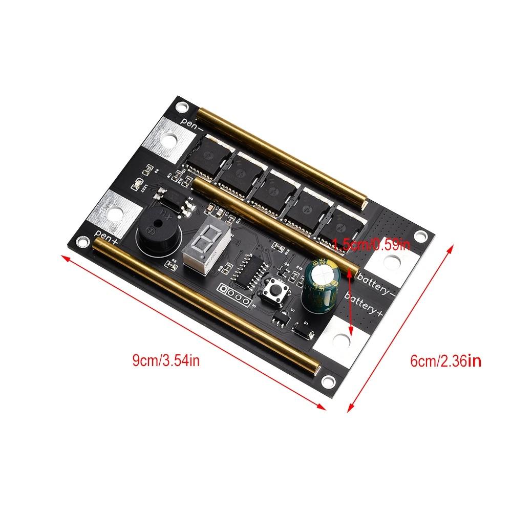 Portable 12V 18650 Lithium Battery 5MOS Spot Welder Motherboard DIY Battery Spot Welder Set with 9 Gears Power Adjustment