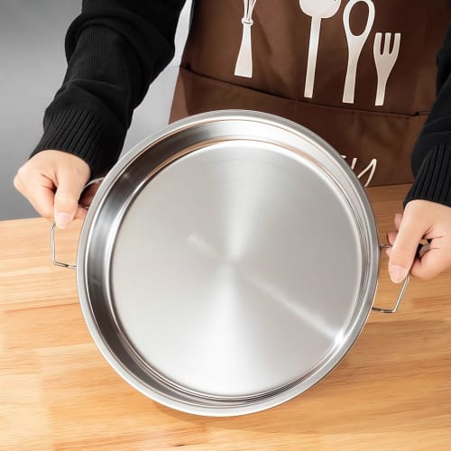 BDHD Cooling Skin Steamer, Stainless Steel Pot Cooling Skin Making Tool, Chilled Noodle Pot Cooling Skin Pan, Multi-Size 24cm-32cm, Chinese Cooking To