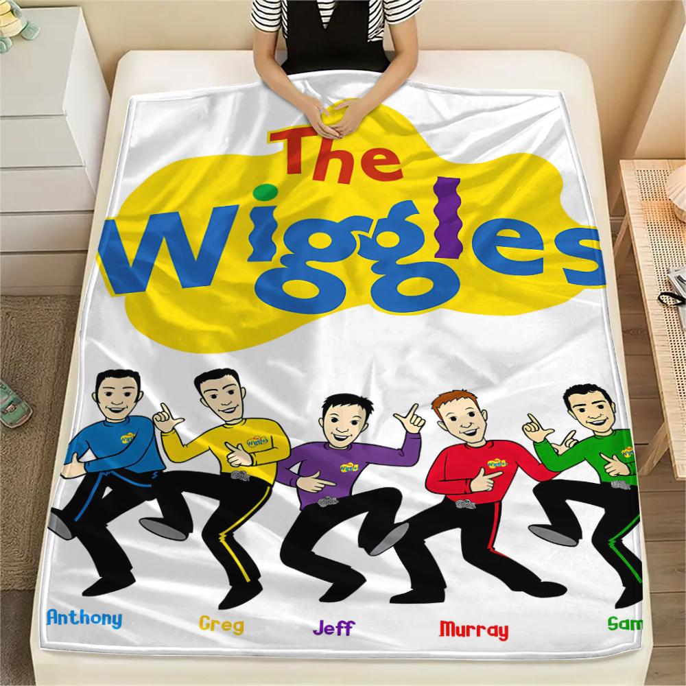 Coperta di Flanella con Stampa The Wiggles, Alta qualità, Confortevole per Tutte le Stagioni, Decorazione per la Casa, Calore e Comfort, Perfetta per Regali di Natale