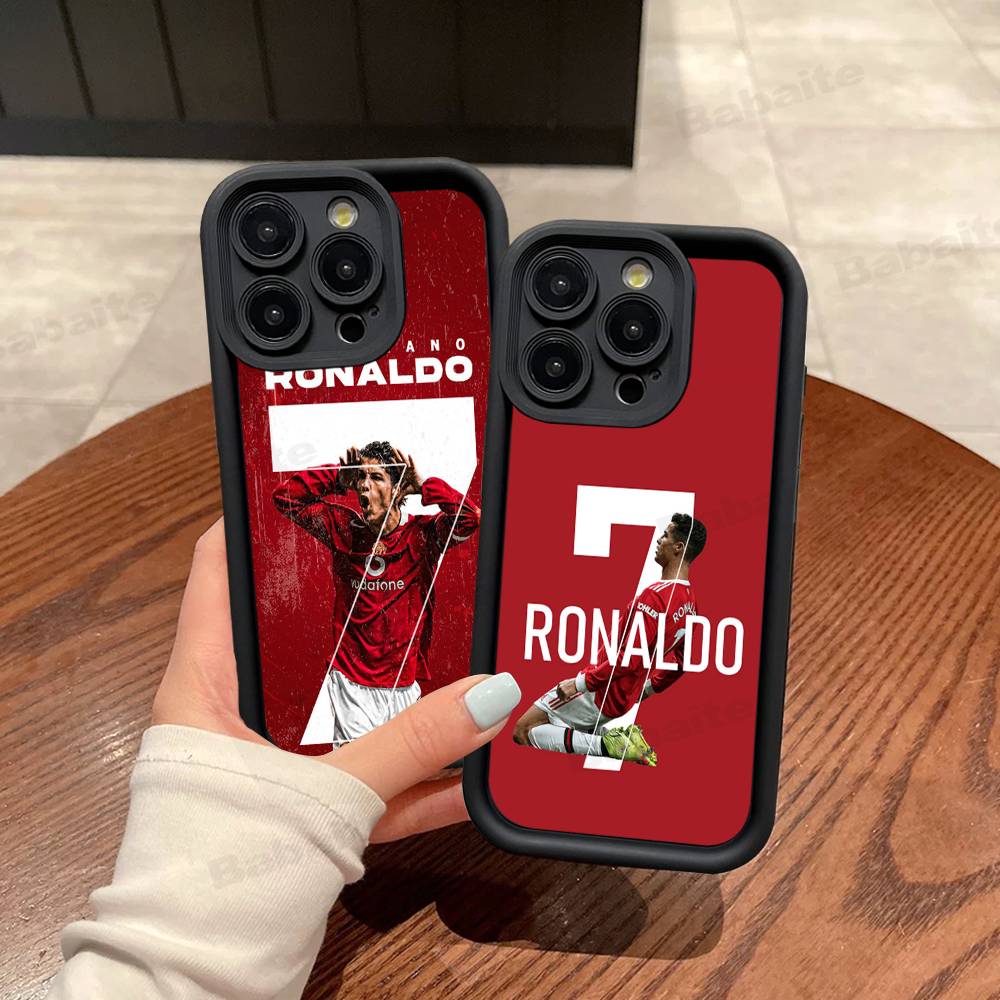 Kända Fotbollsspelare C-CR7 Silikon Telefonfodral för iPhone 17 Pro Max 16 15 14 13 12 11 Plus 17 Air