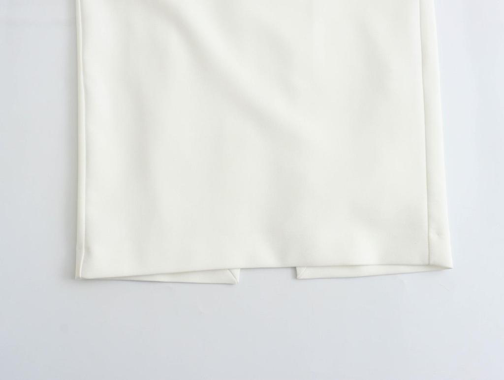 2024 Damen Frühlingsfest Ärmelloses Figurbetontes Midi-Kleid in Uni Weiß oder Schwarz