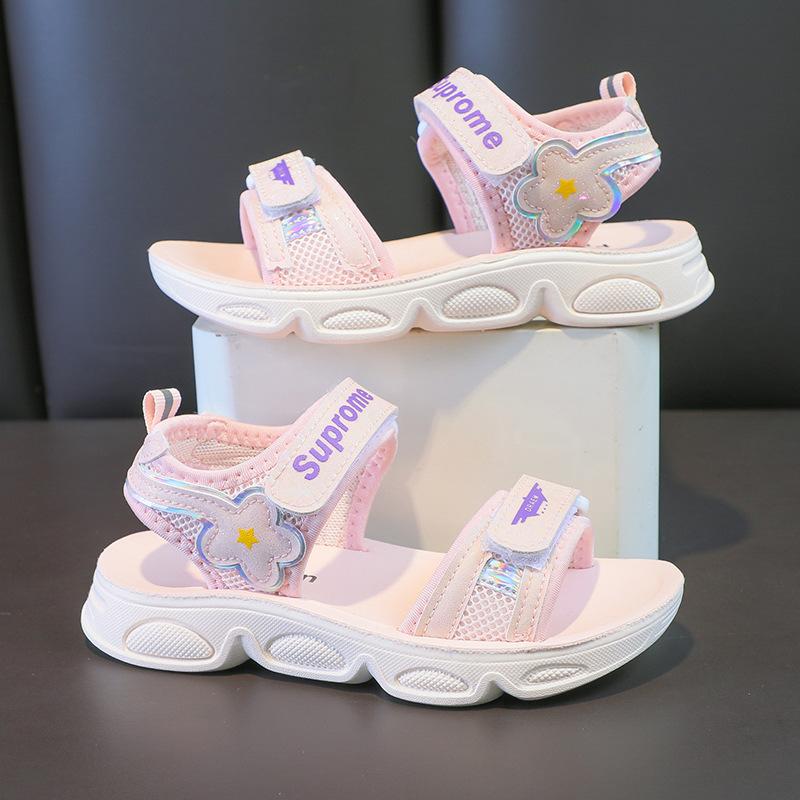 Summer Fashion Girl Beach Shoes Soft Sole Cartoon Flower Sandals Sports Shoes