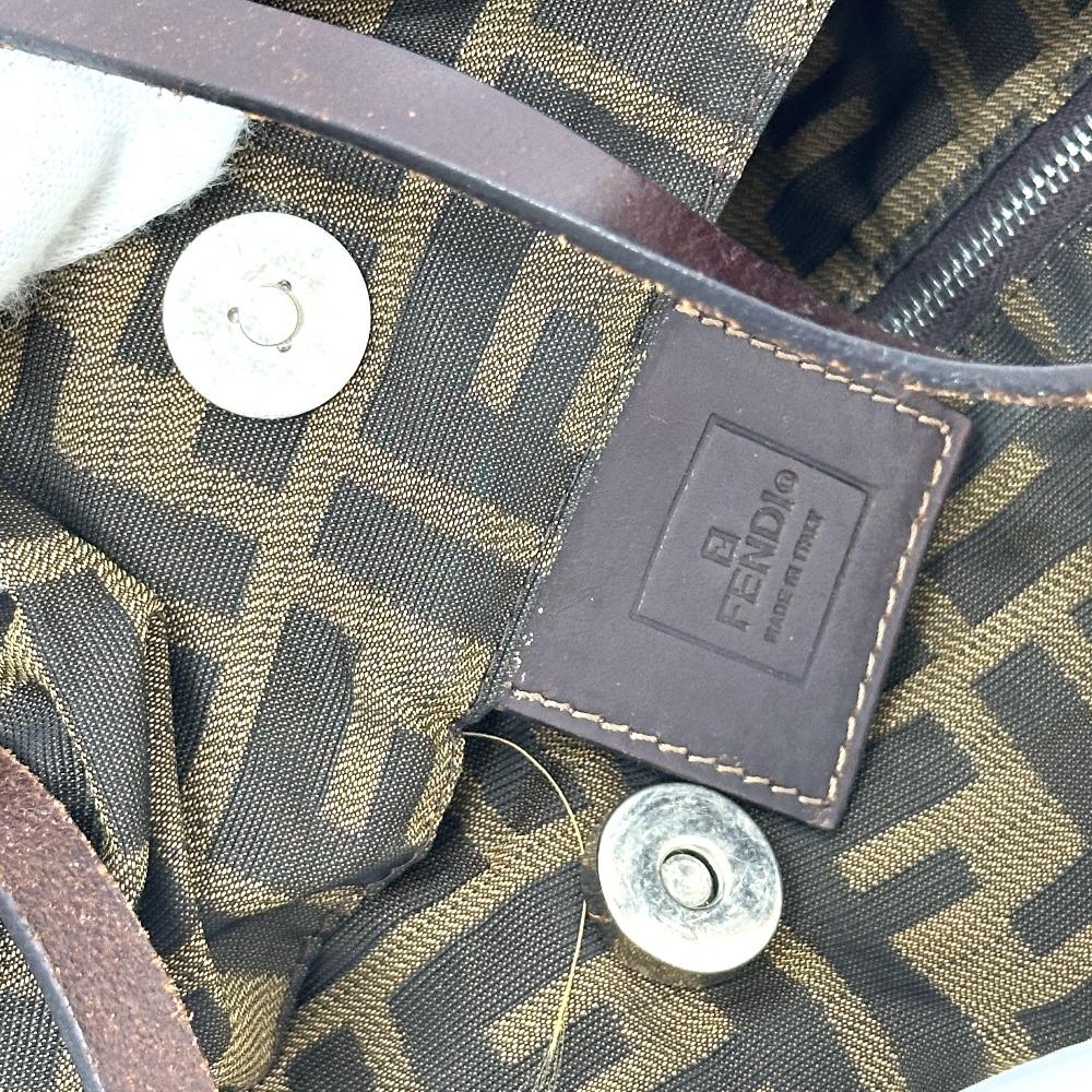 FENDI Zucca pattern Logo Hardware Hand Bag, All-Over Print Shoulder Bag Tote Bag