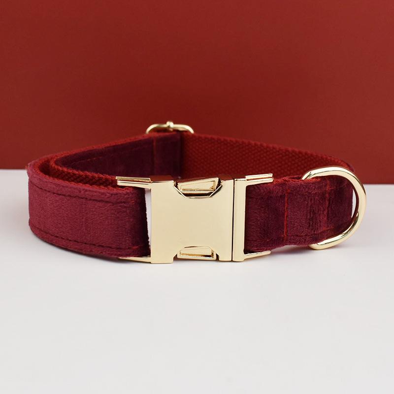 Personalized Teddy Fleece Dog Collar - Pet Supplies