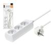 3-socket Extension Cord with Grounding, 1.5 , White