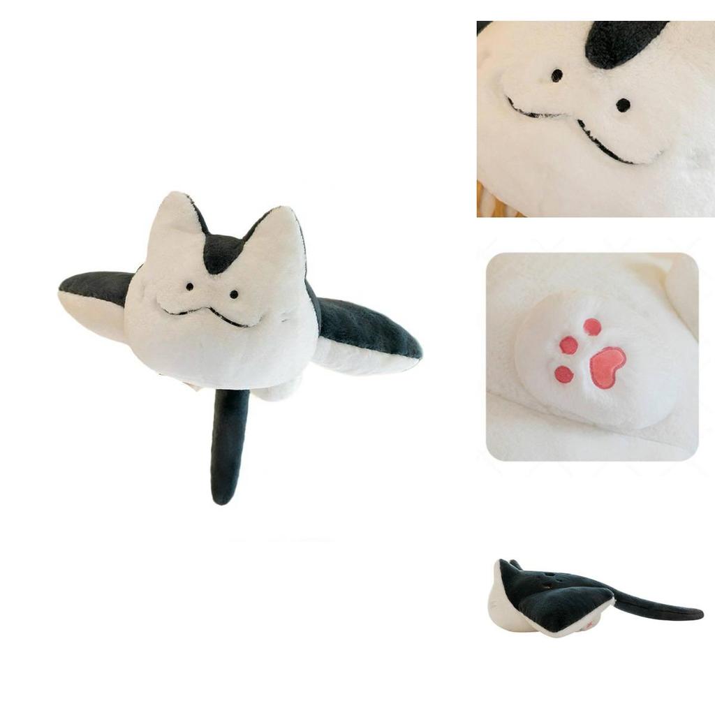 Adorable 75cm Cartoon Devil Fish Plush Toy Soft Stuffed Animal For Girls Birthday Gifts