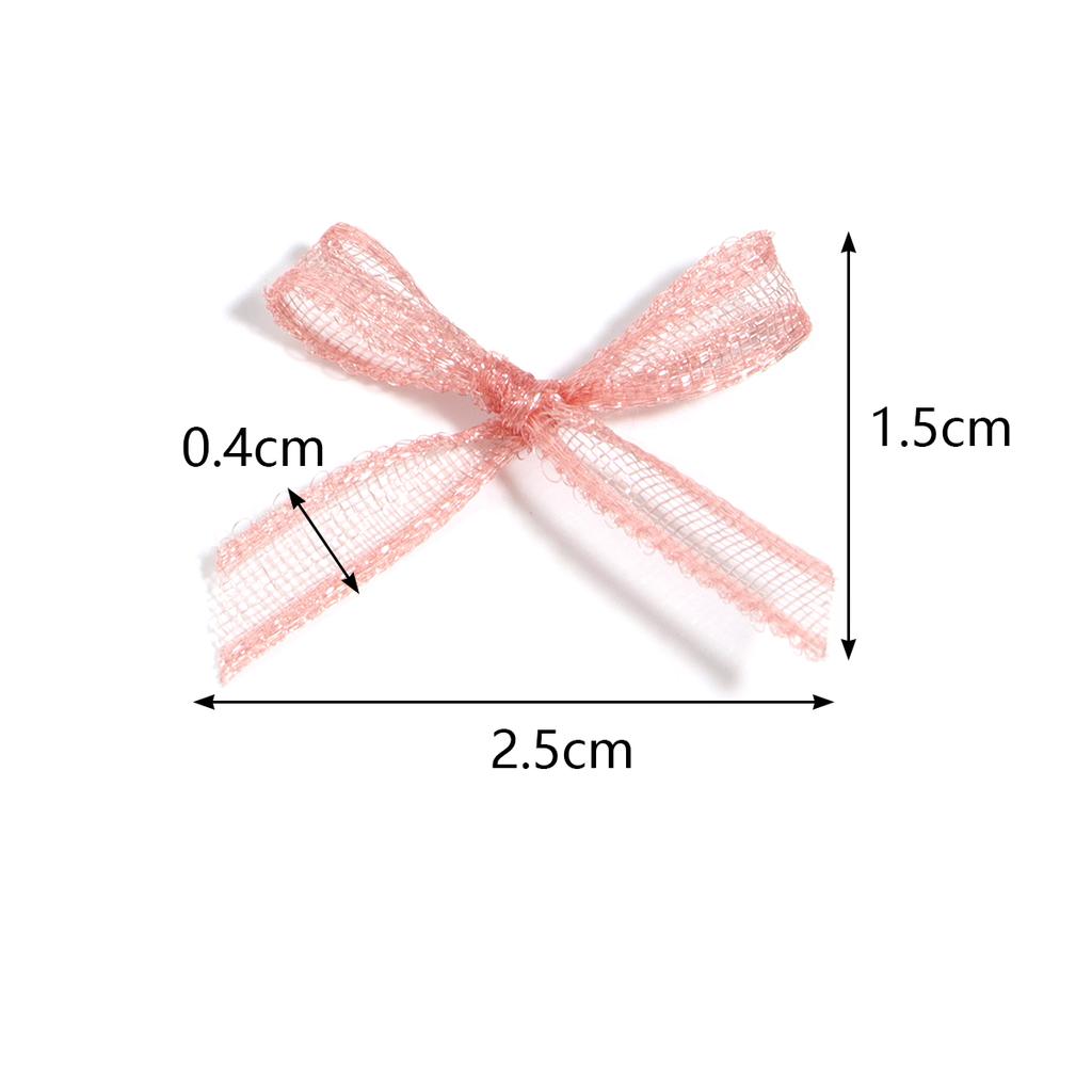 30pcs/lot Organza Mini Bows Color Cute Nail Art Lace Bowknots Charm for Craft Handwork DIY Manicure Decoration Material