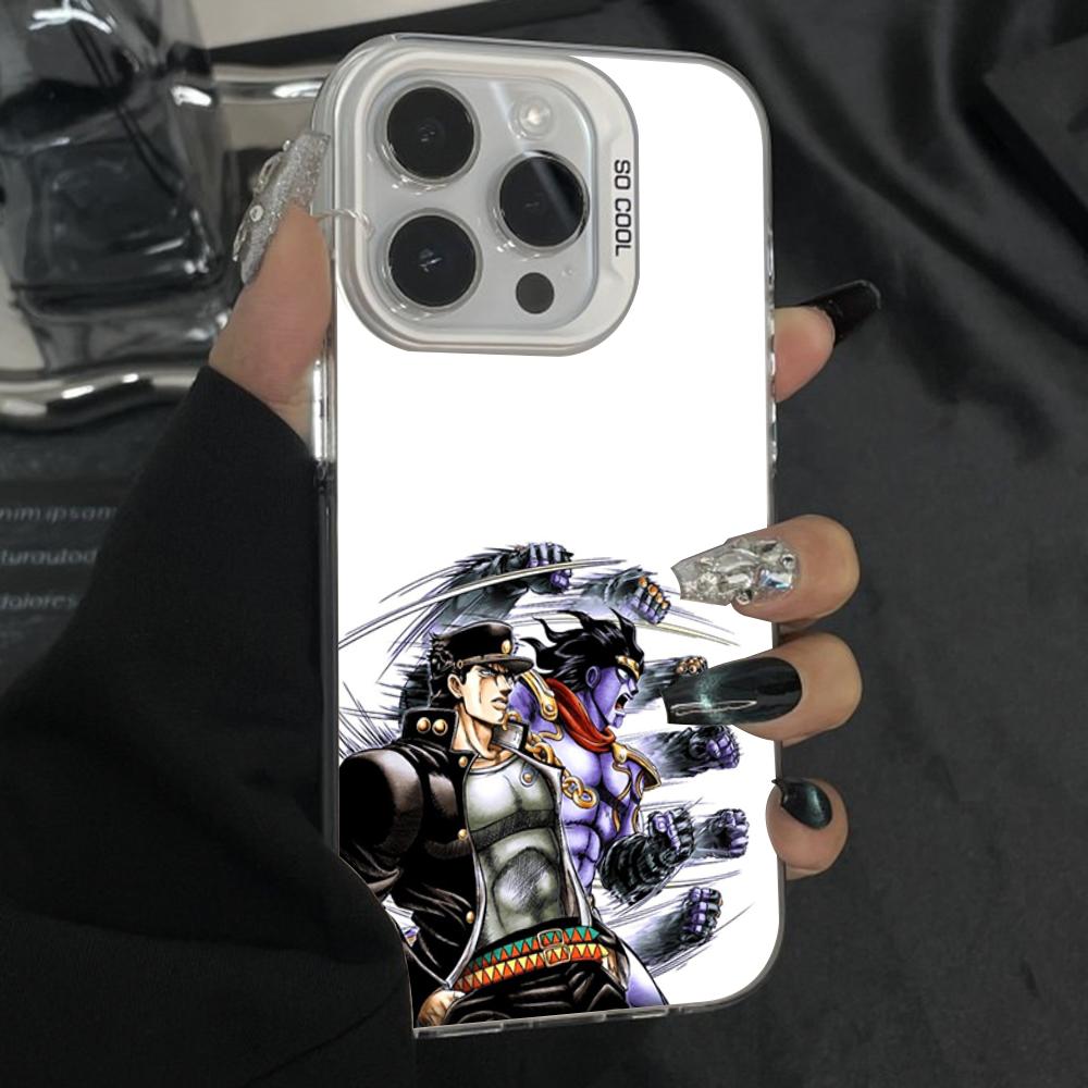 

Jotaro Kujo J-Jojos Phone Case For iPhone 16,15,14,13,12,11,Pro,Max,Plus,Mini,XS,SE Anti Fall Gray Silver Matte Hard Bumper iPhone12mini