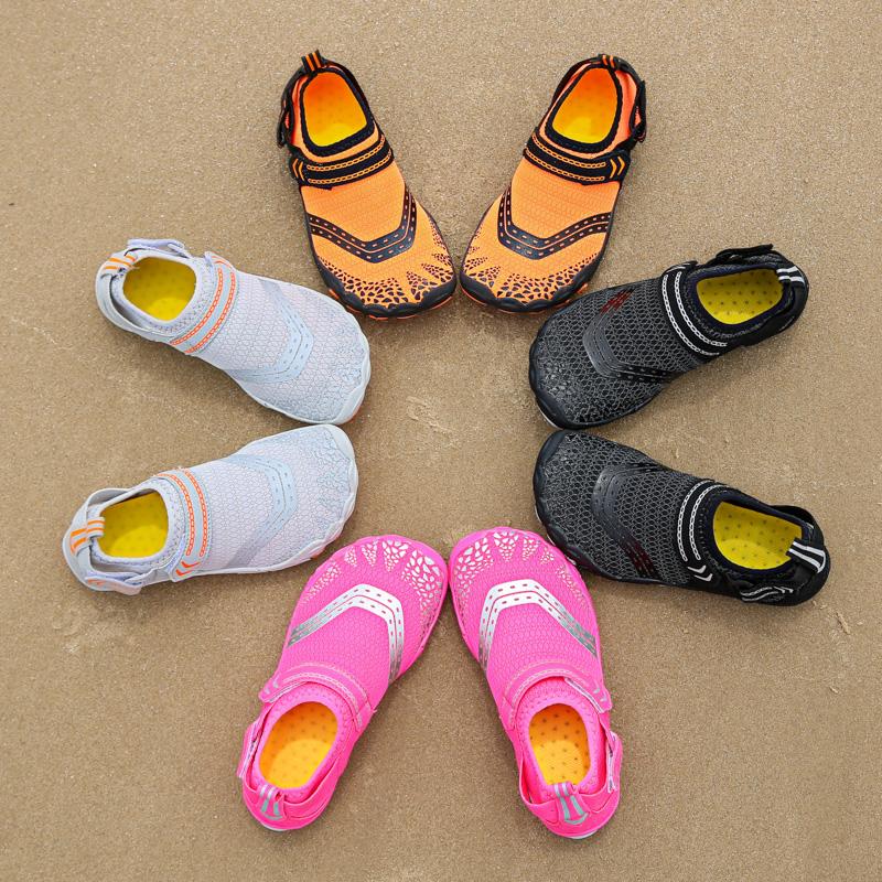 Quick Drying Wading Sneakers for Boys Girls Breathable Kids Swimming Aqua Shoes Anti-slip Lightweight Water Sports Shoes for Surfing Diving Boating