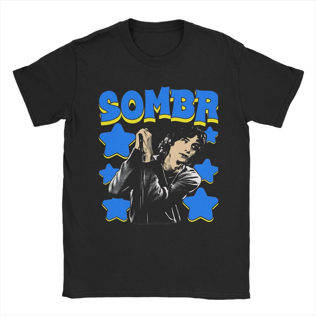 Sombr Log TShirts Men  Vintage 100 Cotton Tee Shirt O Neck Short Sleeve T Shirts Gift Idea Clothes