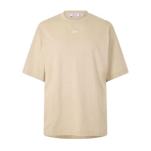 Off White Mens Arrow Skate Lettering Crew Neck T-Shirt