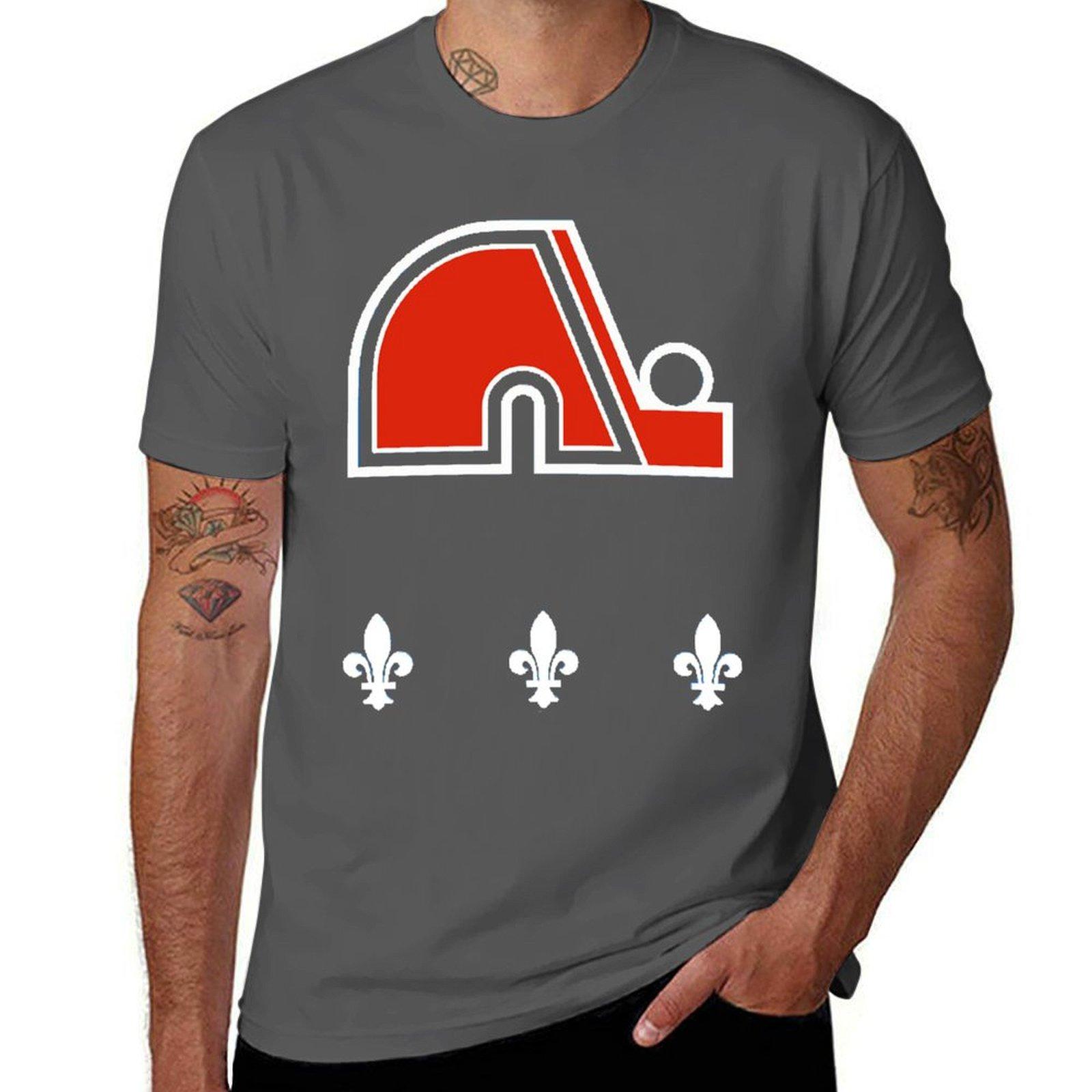 

Vintage Quebec Hockey - Retro Nordiques T-Shirt aesthetic clothes tees heavyweight t shirts for men 4XL