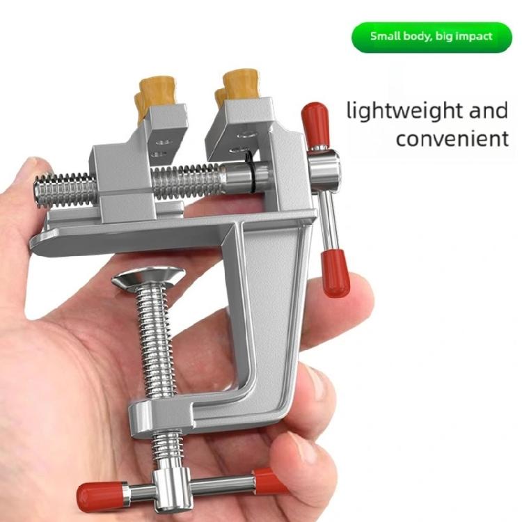 Mini Workbench Vise Portable Aluminum Miniature Small Jewelers Hobby Clamp Table Rotatable Lock Clamp Repair Tool