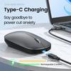 2.4G Wireless Bluetooth Mouse Dual Mode 1600DPI Adjustable 2.4G Type-C Rechargeable Mice Silent Ergonomic Portable Office Mouse