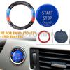 For BMW E90 E70 E60 /84 Blue Engine Switch Ignition Start Stop Button Cover Trim
