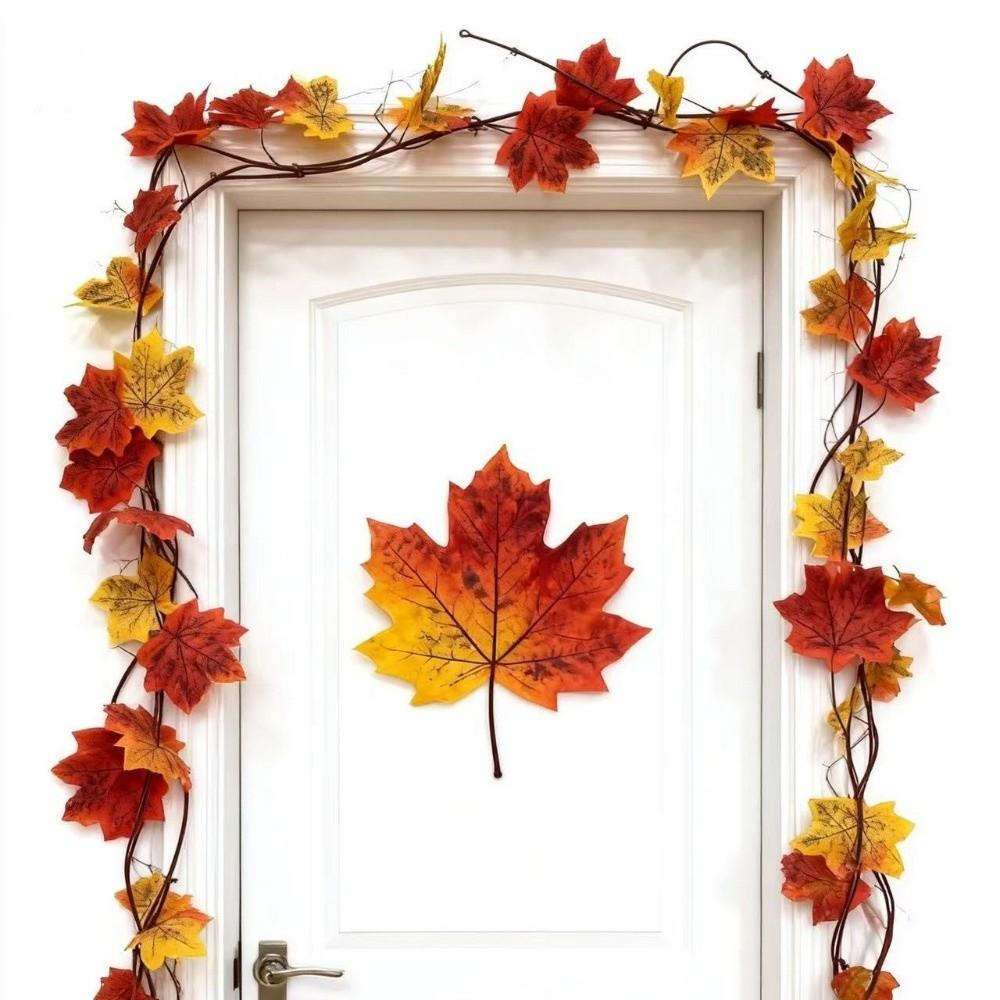 Hanging Vine Fake Plants Leaf Vines DIY Craft Autumn Decor Vine Garland Halloween Festivals