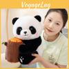 Plush Panda Toy With Bamboo And Tree Stump Design For Kids And Giftgiving