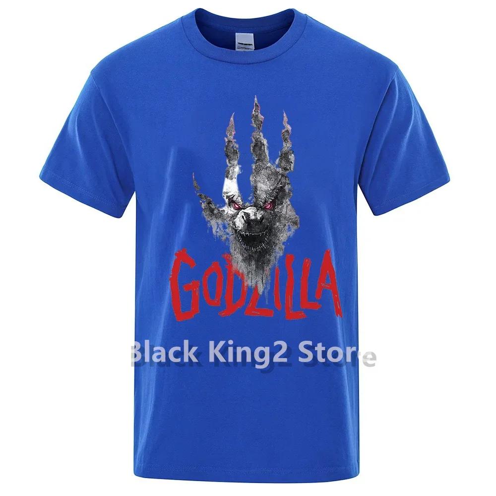 Godzillas VS.kong King Anime Printed Men T Shirts Japanese Streetwear Cotton Tops  Tee Hip Hop Harajuku  T-shirts