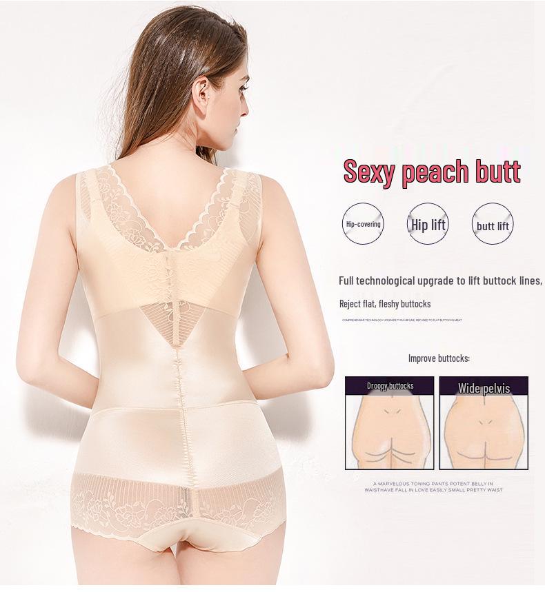 Body in Pizzo a V Profonda Cuore di Bellezza: Modellante, Vita Alta, Controllo Pancia, Sollevamento Fianchi Post-Partum.