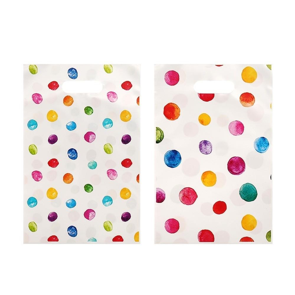 50Pcs Portable Size Party Favor Bags Colorful Gift Bags High Quality Handheld Bags  Birthday Party