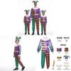 Carnival Clown Costume Set With Satin Fabric For Stage Performance In Adult And Teen Sizes