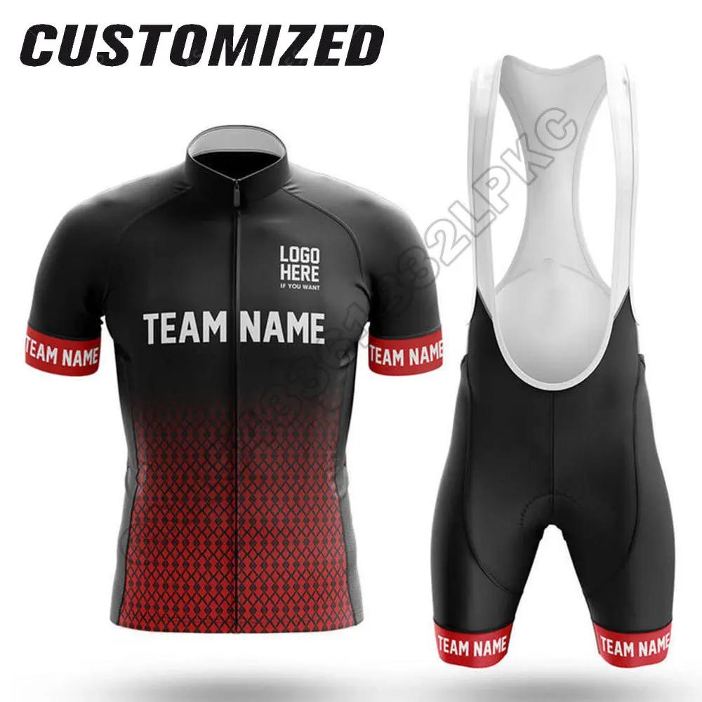 2025 Conjunto de Jersey de Ciclismo Personalizado com Nome Manga Curta Verão Masculino Roupas de Ciclismo para Equipe Ropa Ciclismo Vestuário de Bicicleta