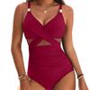 2025 New Swimsuit Women's Sense One-piece Swimsuit Solid Color Swimsuit Bikini